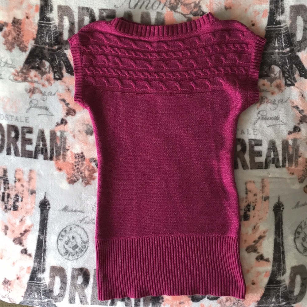 Long magenta sweater